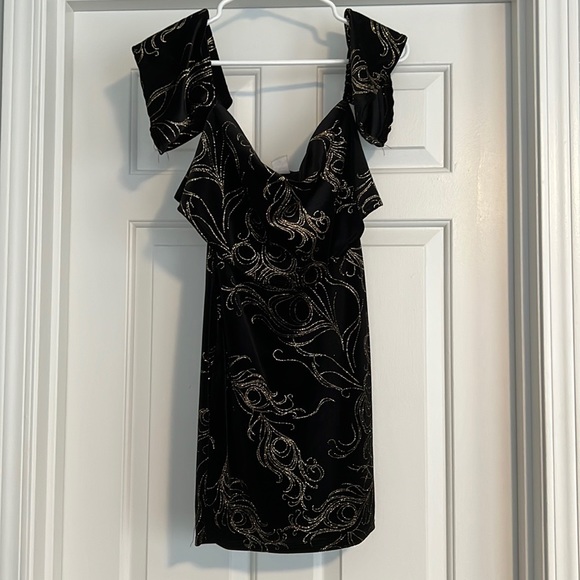 Dresses Gibiu Small Black And Gold Sparkle Cocktail Dress Poshmark